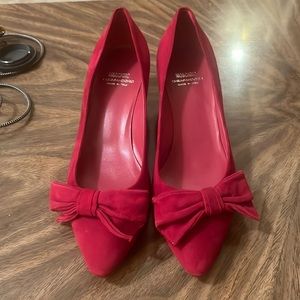 Moschino Suede Kitten Heel with Bow detail 9.5.